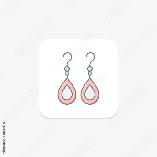 Dangle Earrings, vector, pixel perfect, illustrator file