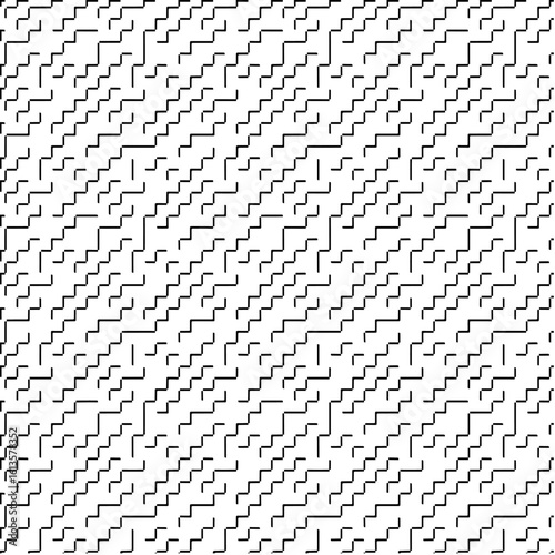 3d relief tiles.Vector pattern with symmetrical elements. Modern stylish abstract texture. Repeating tiles from striped elements. Black and white pattern.
