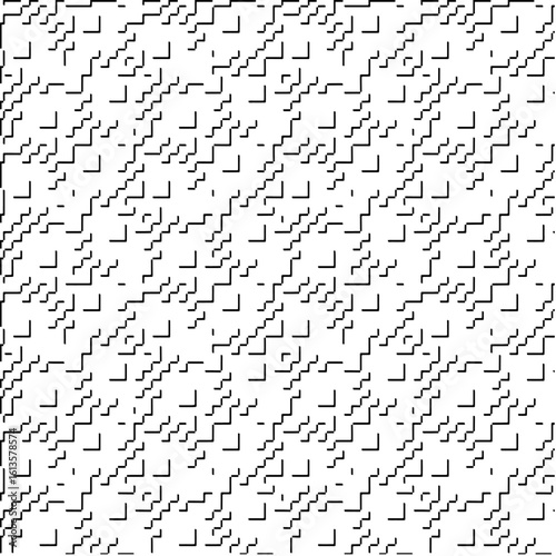  3d relief tiles.Vector pattern with symmetrical elements. Modern stylish abstract texture. Repeating tiles from striped elements. Black and white pattern.