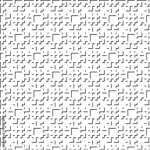  3d relief tiles.Vector pattern with symmetrical elements. Modern stylish abstract texture. Repeating tiles from striped elements. Black and white pattern.
