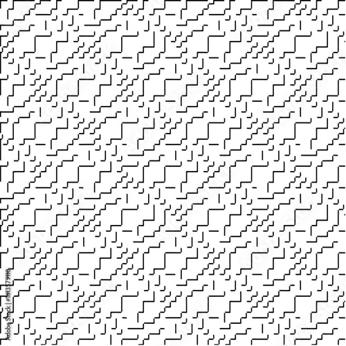 3d relief tiles.Vector pattern with symmetrical elements. Modern stylish abstract texture. Repeating tiles from striped elements. Black and white pattern.