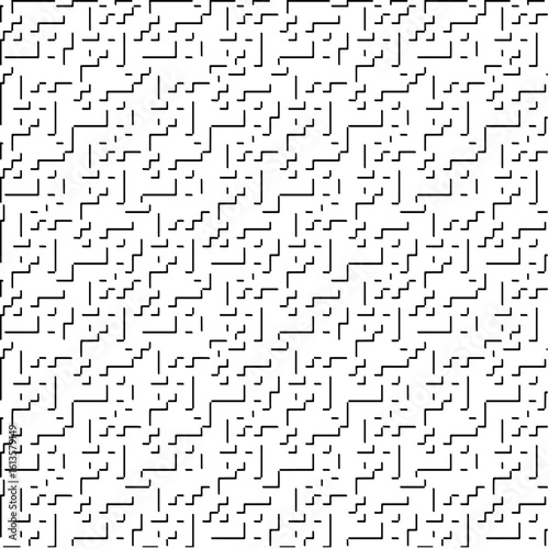  3d relief tiles.Vector pattern with symmetrical elements. Modern stylish abstract texture. Repeating tiles from striped elements. Black and white pattern.