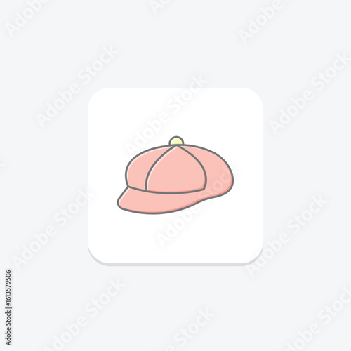 Newsboy Cap, vector, pixel perfect, illustrator file