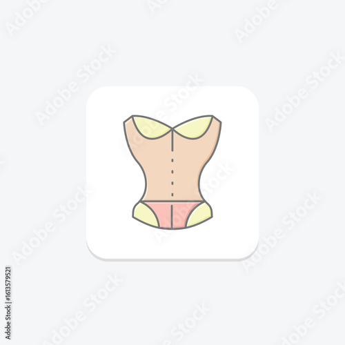 Corset, vector, pixel perfect, illustrator file