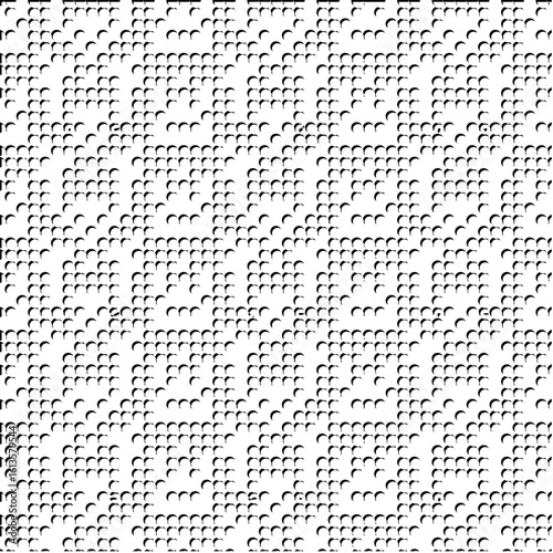 3d relief tiles.Vector pattern with symmetrical elements. Modern stylish abstract texture. Repeating tiles from striped elements. Black and white pattern.