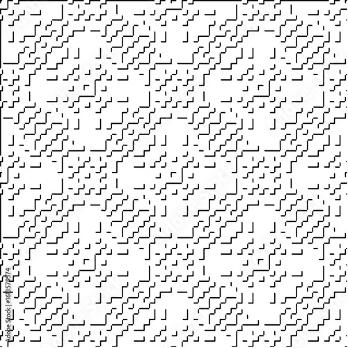  3d relief tiles.Vector pattern with symmetrical elements. Modern stylish abstract texture. Repeating tiles from striped elements. Black and white pattern.