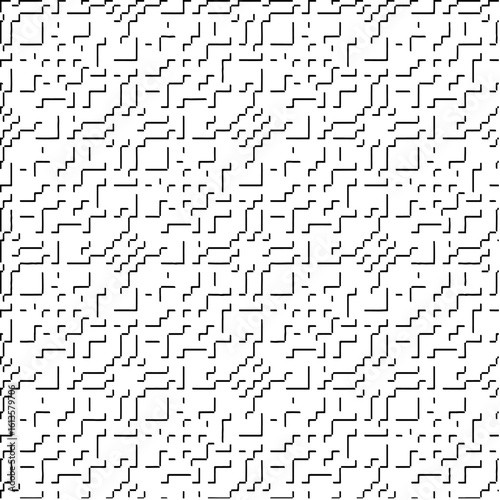  3d relief tiles.Vector pattern with symmetrical elements. Modern stylish abstract texture. Repeating tiles from striped elements. Black and white pattern.
