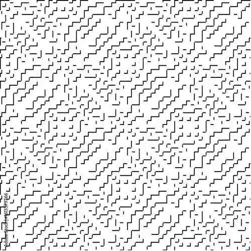  3d relief tiles.Vector pattern with symmetrical elements. Modern stylish abstract texture. Repeating tiles from striped elements. Black and white pattern.