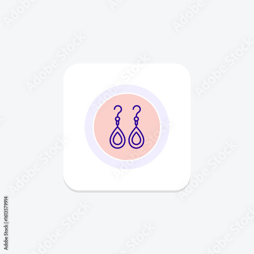 Dangle Earrings, vector, pixel perfect, illustrator file