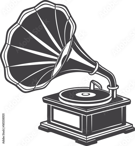 old vinyl gramophone icon