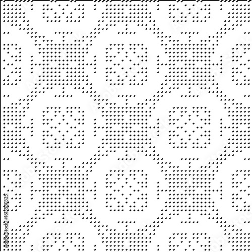3d relief tiles.Vector pattern with symmetrical elements. Modern stylish abstract texture. Repeating tiles from striped elements. Black and white pattern.
