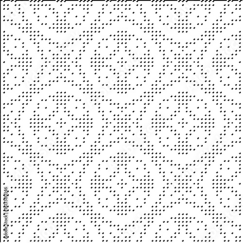 3d relief tiles.Vector pattern with symmetrical elements. Modern stylish abstract texture. Repeating tiles from striped elements. Black and white pattern.