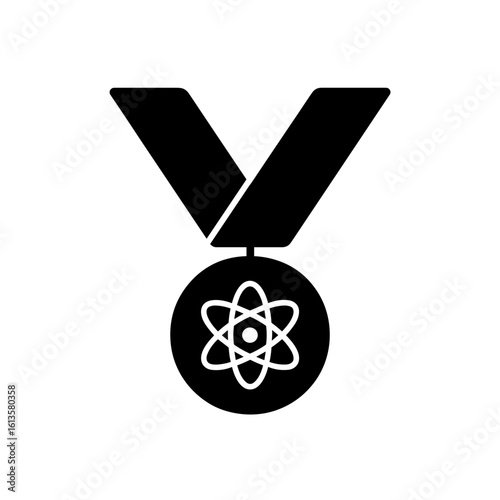 Science medal icon symbolizing academic excellence – filled