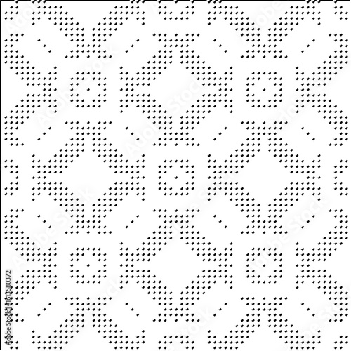 3d relief tiles.Vector pattern with symmetrical elements. Modern stylish abstract texture. Repeating tiles from striped elements. Black and white pattern.