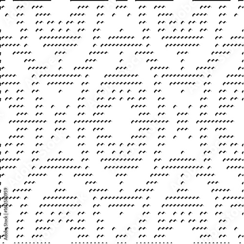 3d relief tiles.Vector pattern with symmetrical elements. Modern stylish abstract texture. Repeating tiles from striped elements. Black and white pattern.