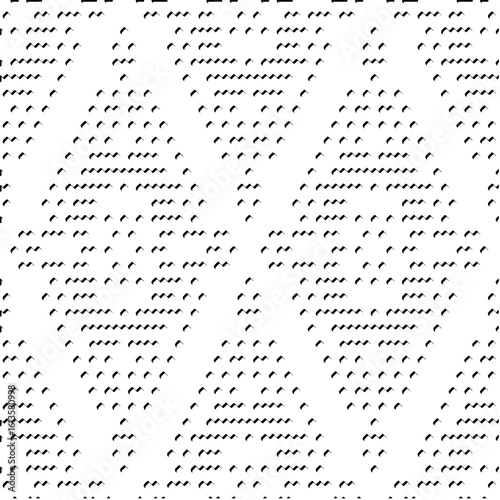 3d relief tiles.Vector pattern with symmetrical elements. Modern stylish abstract texture. Repeating tiles from striped elements. Black and white pattern.