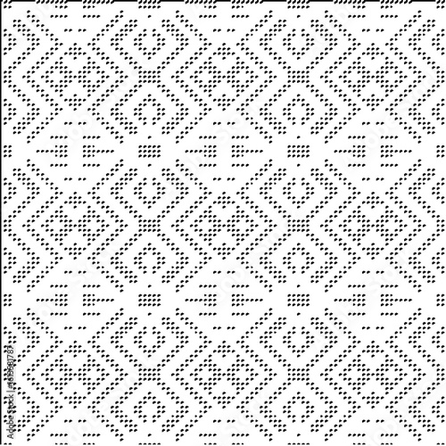 3d relief tiles.Vector pattern with symmetrical elements. Modern stylish abstract texture. Repeating tiles from striped elements. Black and white pattern.