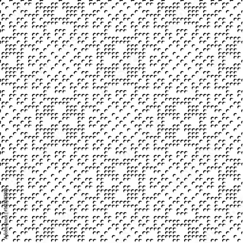 3d relief tiles.Vector pattern with symmetrical elements. Modern stylish abstract texture. Repeating tiles from striped elements. Black and white pattern.