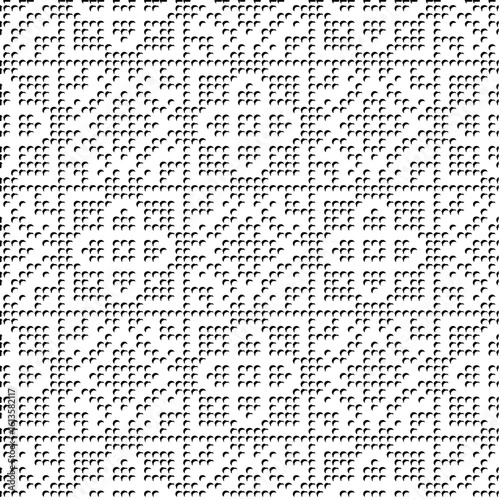 3d relief tiles.Vector pattern with symmetrical elements. Modern stylish abstract texture. Repeating tiles from striped elements. Black and white pattern.