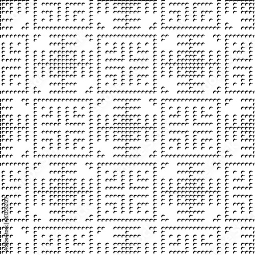 3d relief tiles.Vector pattern with symmetrical elements. Modern stylish abstract texture. Repeating tiles from striped elements. Black and white pattern.