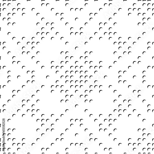 3d relief tiles.Vector pattern with symmetrical elements. Modern stylish abstract texture. Repeating tiles from striped elements. Black and white pattern.