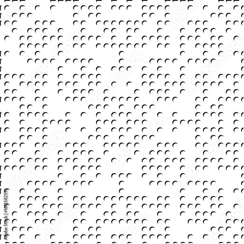 3d relief tiles.Vector pattern with symmetrical elements. Modern stylish abstract texture. Repeating tiles from striped elements. Black and white pattern.