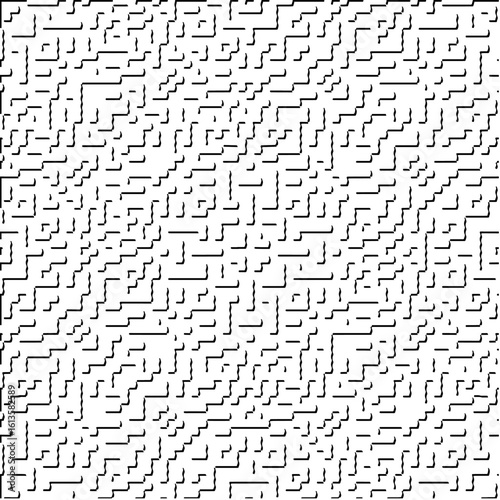 3d relief tiles.Vector pattern with symmetrical elements. Modern stylish abstract texture. Repeating tiles from striped elements. Black and white pattern.
