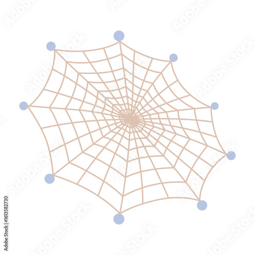 Fish net icon, isolated fishnet and fish scoop. Mesh tool used for catching. Device for safely transferring fish from one container to another or water. Vector cartoon illustration