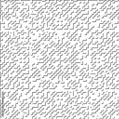 3d relief tiles.Vector pattern with symmetrical elements. Modern stylish abstract texture. Repeating tiles from striped elements. Black and white pattern.
