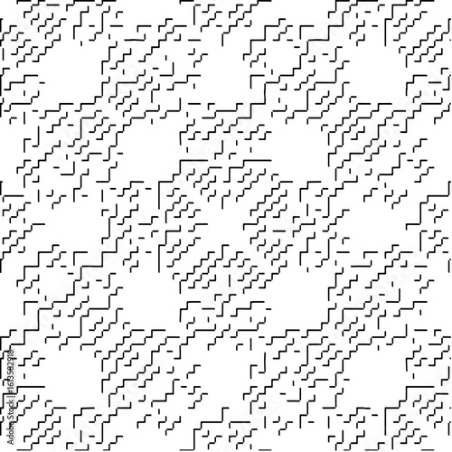 3d relief tiles.Vector pattern with symmetrical elements. Modern stylish abstract texture. Repeating tiles from striped elements. Black and white pattern.