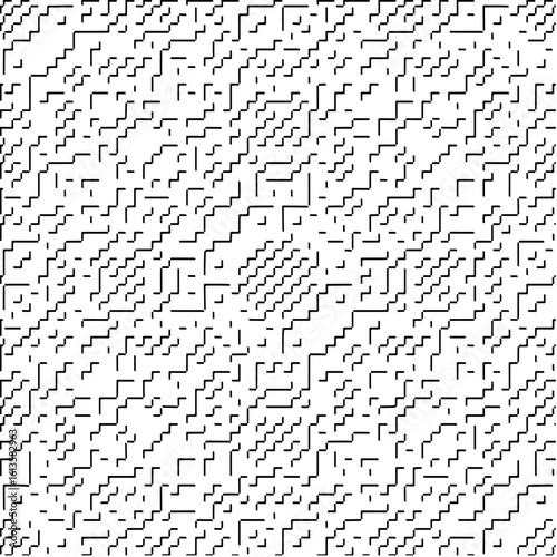 3d relief tiles.Vector pattern with symmetrical elements. Modern stylish abstract texture. Repeating tiles from striped elements. Black and white pattern.