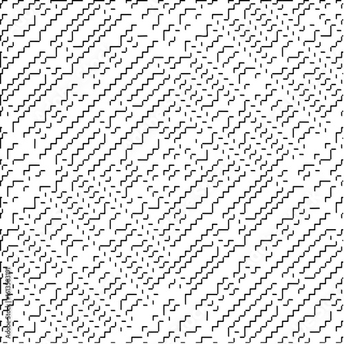 3d relief tiles.Vector pattern with symmetrical elements. Modern stylish abstract texture. Repeating tiles from striped elements. Black and white pattern.