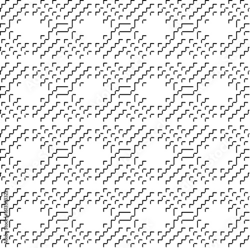3d relief tiles.Vector pattern with symmetrical elements. Modern stylish abstract texture. Repeating tiles from striped elements. Black and white pattern.