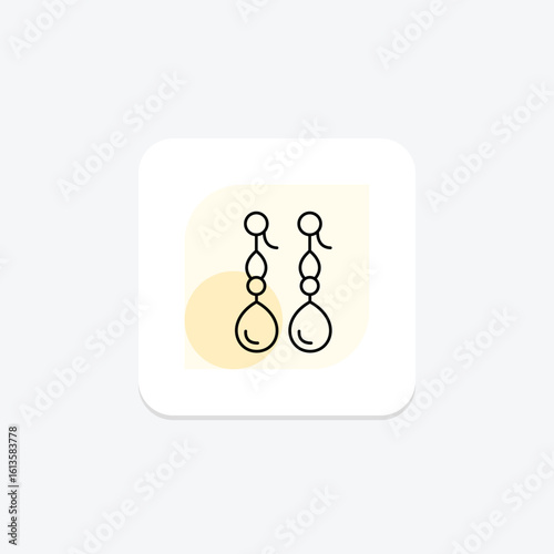 Pearl Earrings, vector, pixel perfect, illustrator file