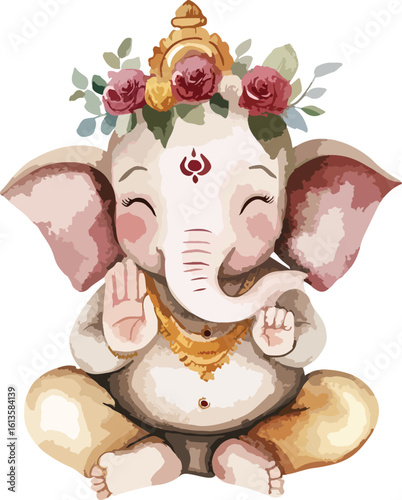 pig with a flower