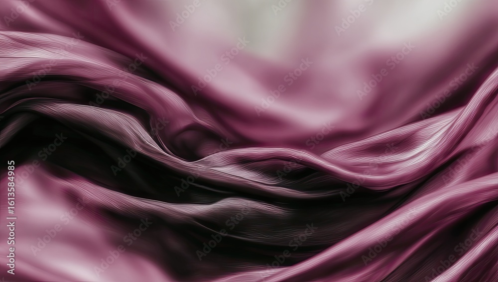 Obraz premium Draped, luxurious, deep purple and maroon silk fabric