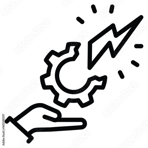 Born To Disrupt Icon Line Vector Illustration