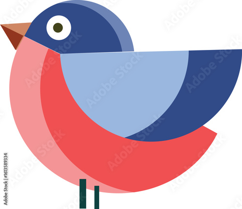 simple bullfinch flat design