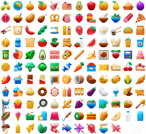 Set of 3D Food & Drinks icons