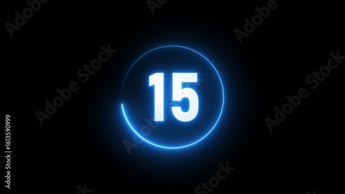 15 seconds countdown timer. 