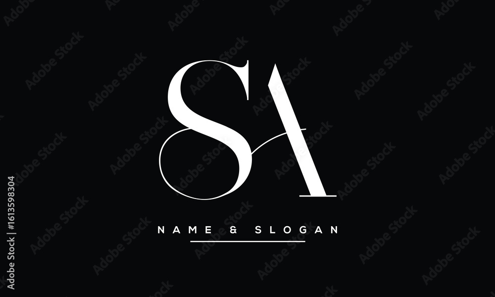 Fototapeta premium SA, AS, S, A Abstract Letters Logo Monogram