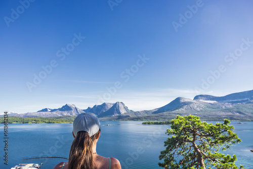 Panorama am Efjord in Nordand in Nord-Norwegen