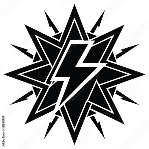 electric shock vector icon