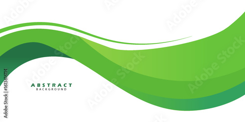 Green creative wave business banner background