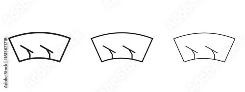 Windscreen icon symbol line. Editable stroke width