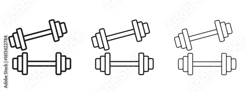 Training icon symbol line. Editable stroke width