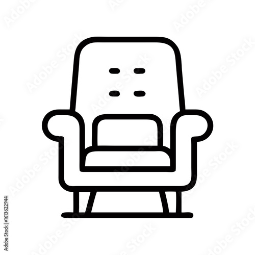Modern lobby chair design with minimalist lines and simple style  