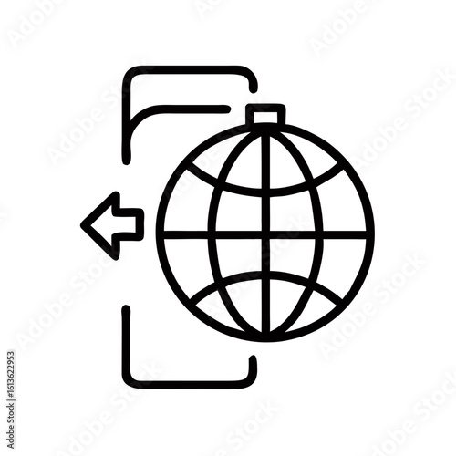 Global traveler icon representing communication with the world  