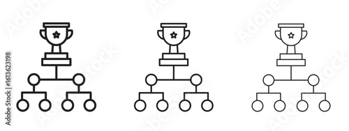 Tournament icon symbol line. Editable stroke width