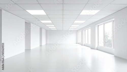 Wallpaper Mural Bright, empty white room with windows, a blank for interior design inspiration Torontodigital.ca